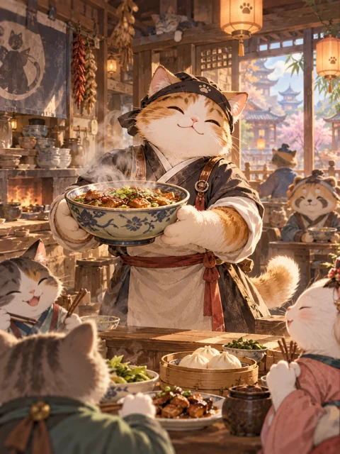 poster-34-漫剧：猫掌柜开饭了海报