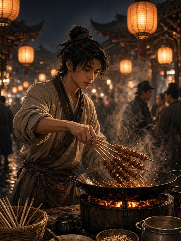 《重生之我在古代开外卖》古代街市美食经营主题示意图